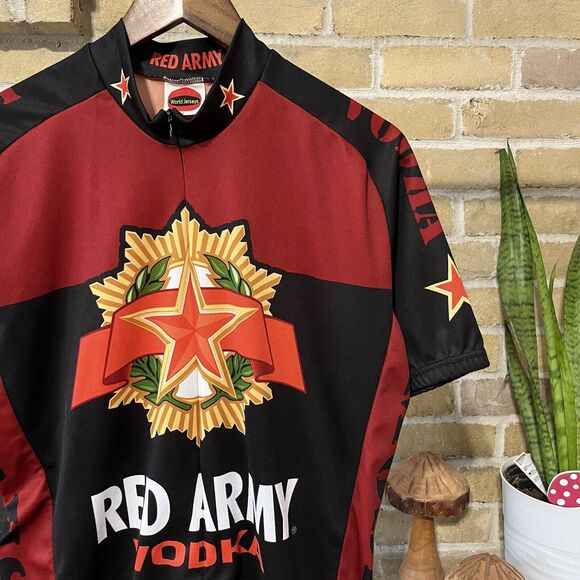 Vintage Red Army Vodka Cycling Jersey Size XL - Picture 2 of 7